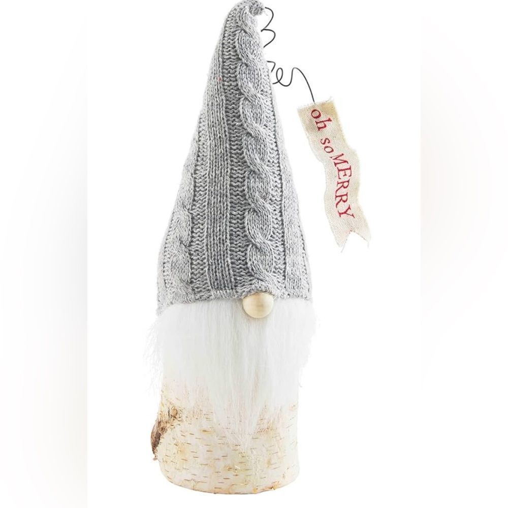 Mud Pie Birch log wood GNOME NWT